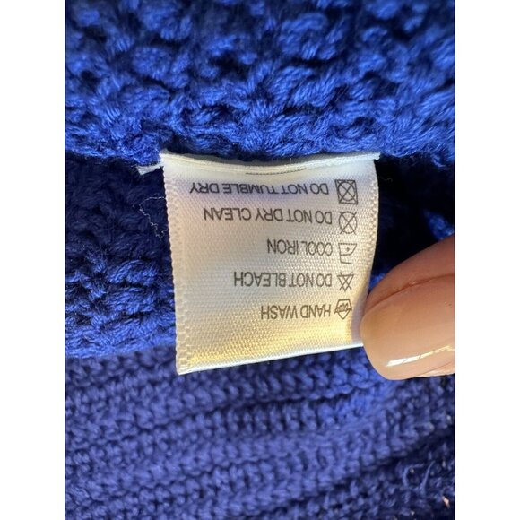Olivaceous Knit Size Large Crochet Cropped Electric Blue Tank Top NWT - Picture 9 of 9